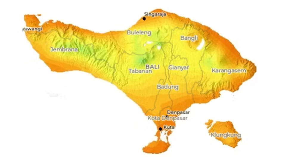 bali-1 The darker the color, the higher the PV potential. As you can see the color of the coastal areas are darker.